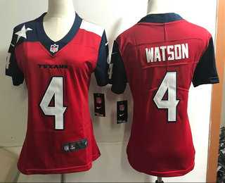 Women's Houston Texans #4 Deshaun Watson Red New 2018 Vapor Untouchable Stitched NFL Nike Limited Jersey