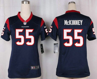 Women's Houston Texans #55 Benardrick McKinney Navy Blue Team Color Stitched NFL Nike Game Jersey