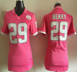 Women's Kansas City Chiefs #29 Eric Berry Pink Bubble Gum 2015 NFL Jersey