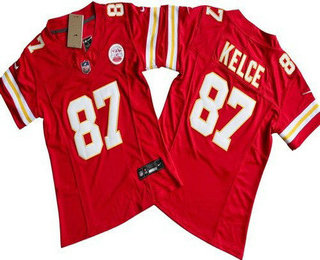 Women's Kansas City Chiefs #87 Travis Kelce Limited Red FUSE Vapor Jersey