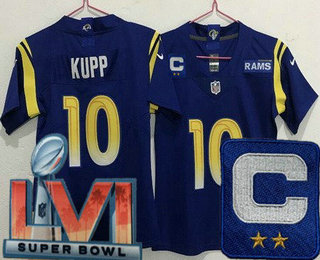 Women's Los Angeles Rams #10 Cooper Kupp Limited Royal C Patch 2022 Super Bowl LVI Vapor Jersey