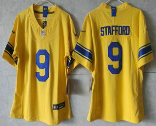 Women's Los Angeles Rams #9 Matthew Stafford Limited Yellow FUSE 2026 Classic Vapor Jersey