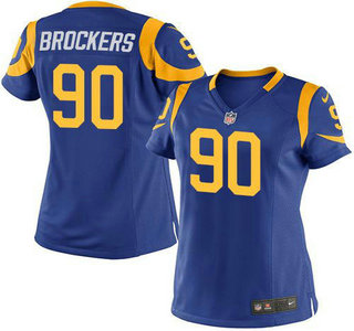 Women's Los Angeles Rams #90 Michael Brockers Royal Blue Alternate Nike Game Jersey