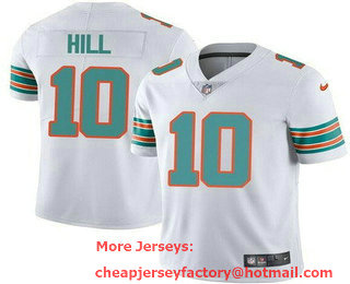 Women's Miami Dolphins #10 Tyreek Hill Limited White Alternate Vapor Jersey