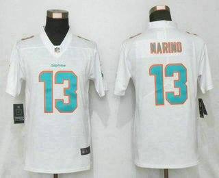 Women's Miami Dolphins #13 Dan Marino White 2020 Vapor Untouchable Stitched NFL Nike Limited Jersey
