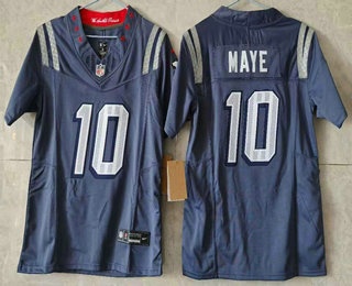 Women's New England Patriots #10 Drake Maye Limited Blue Rivalries FUSE Vapor Stitched Jersey