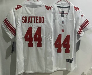 Women's New York Giants #44 Cam Skattebo Limited White Vapor Jersey