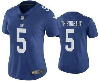 Women's New York Giants #5 Kayvon Thibodeaux Limited Blue Vapor Jersey