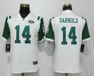 Women's New York Jets #14 Sam Darnold White 2018 Vapor Untouchable Stitched NFL Nike Limited Jersey