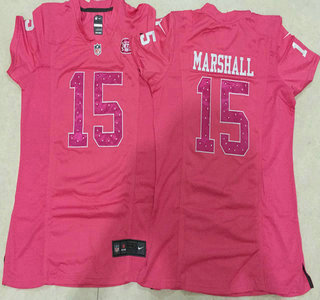 Women's New York Jets #15 Brandon Marshall Nike Pink Sweetheart Diamond Jersey
