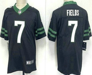 Women's New York Jets #7 Justin Fields Limited Black Vapor Jersey