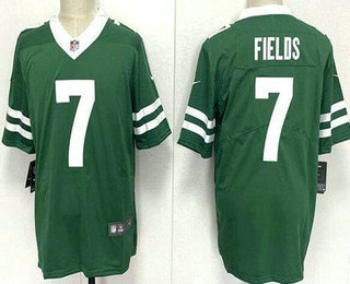 Women's New York Jets #7 Justin Fields Limited Green Vapor Jersey
