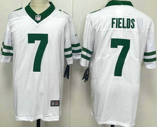 Women's New York Jets #7 Justin Fields Limited White Vapor Jersey