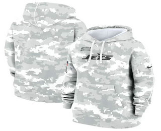 Women's New York Jets Arctic Camo 2024 Salute to Service Club Fleece Pullover Hoodie