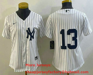 Women's New York Yankees #13 Joey Gallo White No Name Stitched MLB Nike Cool Base Jersey
