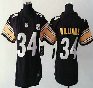 Women's Nike Steelers #34 DeAngelo Williams Black Retired Player NFL Nike Game Jersey