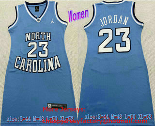 Women's North Carolina Tar Heels #23 Michael Jordan Light Blue Swingman Jersey Dress