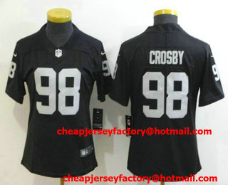 Women's Oakland Raiders #98 Maxx Crosby Black 2017 Vapor Untouchable Stitched NFL Nike Limited Jersey