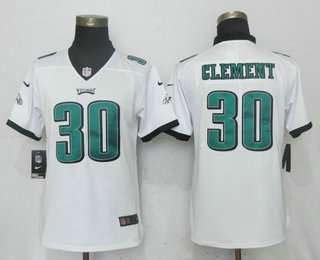 Women's Philadelphia Eagles #30 Corey Clement White 2017 Vapor Untouchable Stitched NFL Nike Limited Jersey