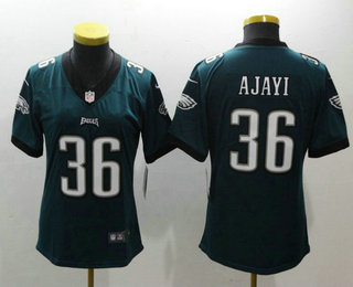 Women's Philadelphia Eagles #36 Jay Ajayi Midnight Green 2017 Vapor Untouchable Stitched NFL Nike Limited Jersey
