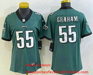 Women's Philadelphia Eagles #55 Brandon Graham Midnight Green 2017 Vapor Untouchable Stitched NFL Nike Limited Jersey