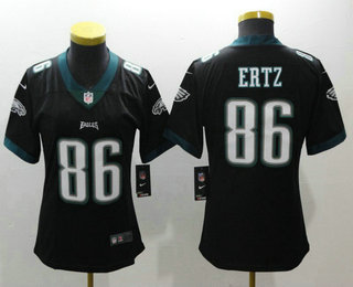 Women's Philadelphia Eagles #86 Zach Ertz Black 2017 Vapor Untouchable Stitched NFL Nike Limited Jersey