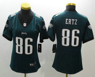 Women's Philadelphia Eagles #86 Zach Ertz Midnight Green 2017 Vapor Untouchable Stitched NFL Nike Limited Jersey