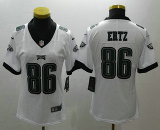 Women's Philadelphia Eagles #86 Zach Ertz White 2017 Vapor Untouchable Stitched NFL Nike Limited Jersey