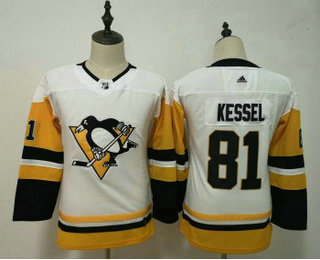 Women's Pittsburgh Penguins #81 Phil Kessel White 2017-2018 Hockey Stitched NHL Jersey