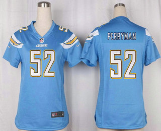 Women's San Diego Chargers #52 Denzel Perryman Light Blue Alternate Stitched NFL Nike Game Jersey
