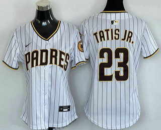 Women's San Diego Padres #23 Fernando Tatis Jr White Limited Cool Base Jersey