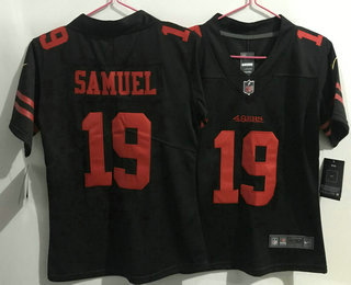 Women's San Francisco 49ers #19 Deebo Samuel Black 2017 Vapor Untouchable Stitched NFL Nike Limited Jersey