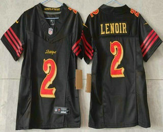 Women's San Francisco 49ers #2 Deommodore Lenoir Limited Black Rivalries FUSE Vapor Jersey