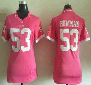 Women's San Francisco 49ers #53 NaVorro Bowman Pink Bubble Gum 2015 NFL Jersey
