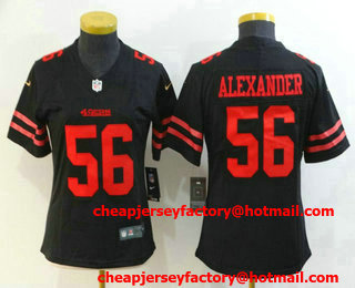 Women's San Francisco 49ers #56 Kwon Alexander Black 2017 Vapor Untouchable Stitched NFL Nike Limited Jersey