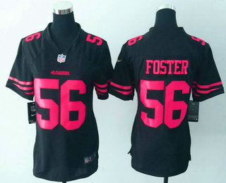 Women's San Francisco 49ers #56 Reuben Foster Black Alternate Stitched NFL Nike Game Jersey
