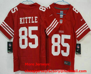 Women's San Francisco 49ers #85 George Kittle Limited Red Vapor Jersey