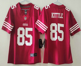 Women's San Francisco 49ers #85 George Kittle Red Limited Vapor Jersey