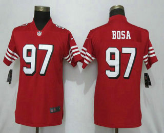 Women's San Francisco 49ers #97 Nick Bosa Red New 2019 Color Rush Vapor Untouchable Limited Jersey
