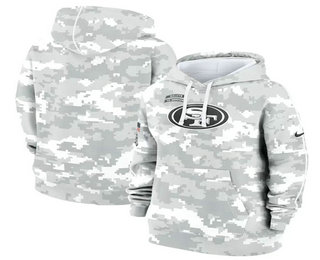 Women's San Francisco 49ers Arctic Camo 2024 Salute to Service Club Fleece Pullover Hoodie