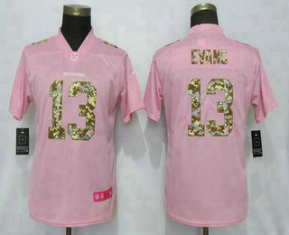 Women's Tampa Bay Buccaneers #13 Mike Evans Pink Camo Fashion 2019 Vapor Untouchable Stitched NFL Nike Limited Jersey