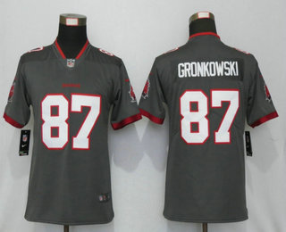 Women's Tampa Bay Buccaneers #87 Rob Gronkowski Grey 2020 NEW Vapor Untouchable Stitched NFL Nike Limited Jersey