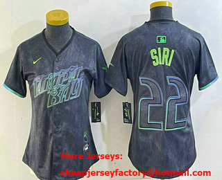 Women's Tampa Bay Rays #22 Jose Siri Charcoal 2024 City Connect Limited Stitched Jersey
