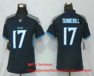 Women's Tennessee Titans #17 Ryan Tannehill Nike Navy Blue New 2018 Vapor Untouchable Limited Jersey