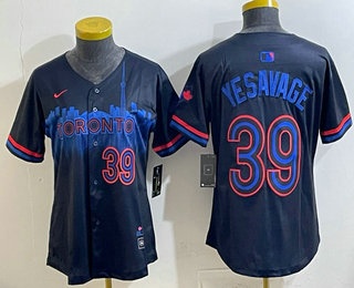 Women's Toronto Blue Jays #39 Trey Yesavage Black City Limited Jersey