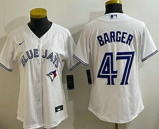Women's Toronto Blue Jays #47 Addison Barger White Cool Base Jersey