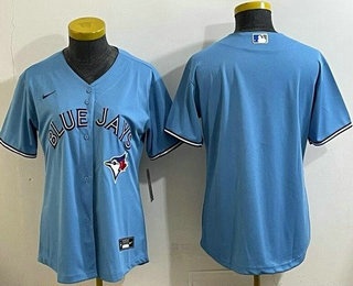 Women's Toronto Blue Jays Blank Light Blue Cool Base Jersey
