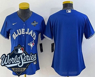 Women's Toronto Blue Jays Blank Royal 2025 World Series Cool Base Jersey