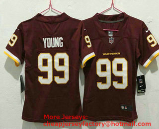 Women's Washington Redskins #99 Chase Young Burgundy Red NEW 2020 Vapor Untouchable Stitched NFL Nike Limited Jersey