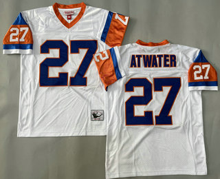 Youth Denver Broncos #27 Steve Atwater White Throwback Jersey